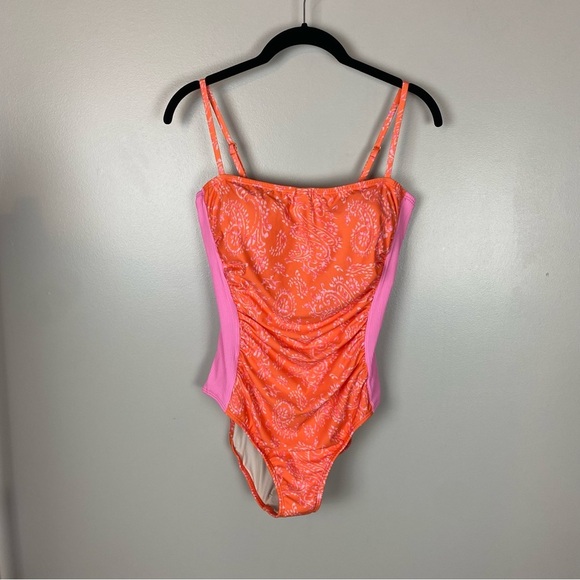 Hermoza Lupe One Piece Swimsuit Paisley Days size 14/ large EUC - Picture 2 of 8